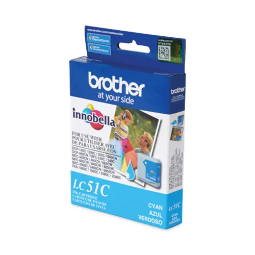 Brother LC51C Innobella Ink Cartridge, Cyan, 400 Page-Yield