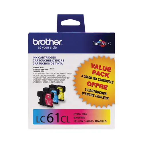 Brother LC613PKS Innobella Ink, Cyan/Magenta/Yellow, 325 Page Yield