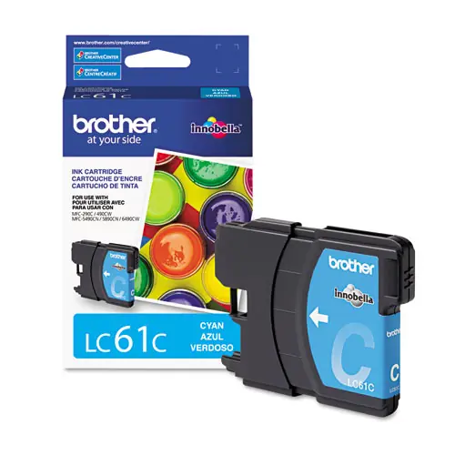 Brother LC61C Innobella Ink Cartridge, Cyan, 325 Page Yield