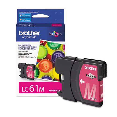 Brother LC61M Innobella Ink Cartridge, Magenta, 325 Page Yield
