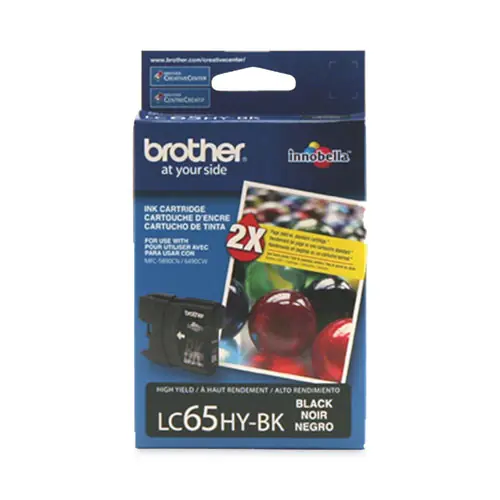 Brother LC65HYBK Innobella High-Yield Ink Cartridge, Black, 900 Page Yield