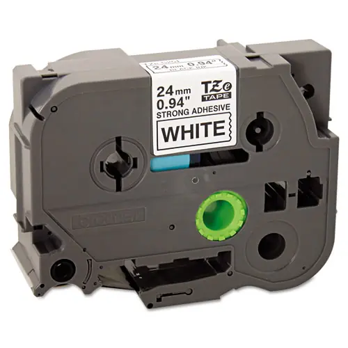 Brother P-Touch® TZe Extra-Strength Adhesive Laminated Labeling Tape, Black on White, 0.94" x 26.2 ft