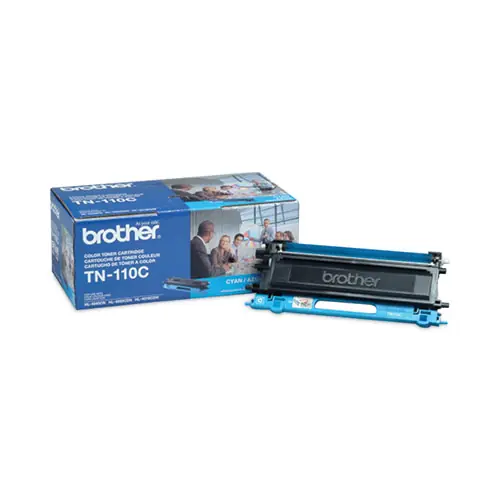 Brother TN110C Toner Cartridge, Cyan, 1,500 Page Yield
