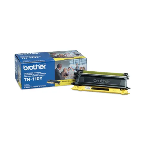 Brother TN110Y Toner Cartridge, Yellow, 1,500 Page Yield