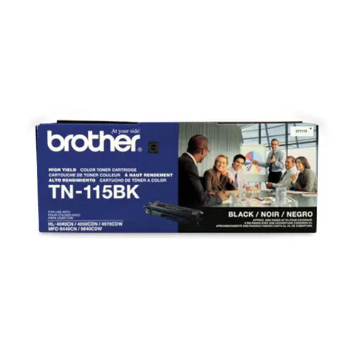 Brother TN115BK High-Yield Toner Cartridge, Black, 5,000 Page Yield