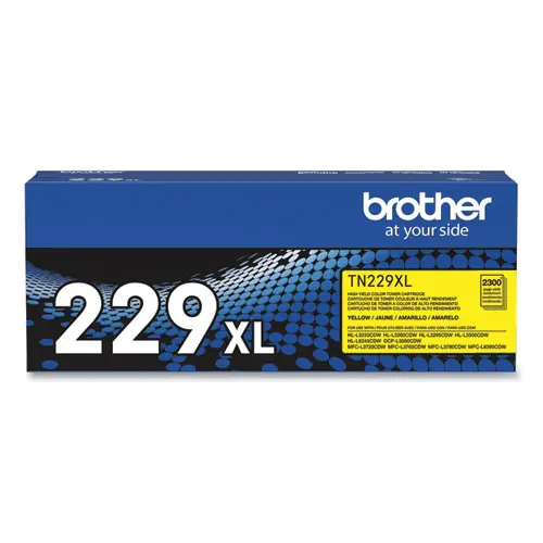 Brother TN229XLY High-Yield Toner Cartridge, Yellow, 2,300 Page Yield