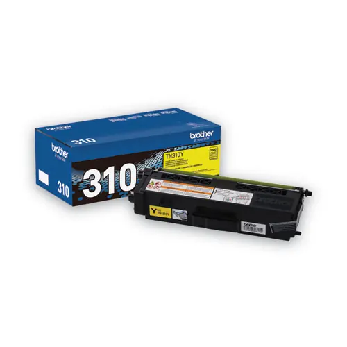 Brother TN310Y Toner, Yellow, 1,500 Page Yield