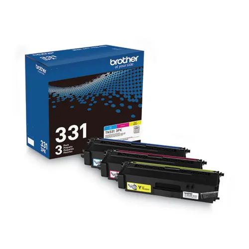 Brother TN3313PK Toner Cartridge, Cyan/Magenta/Yellow, 1,500 Page Yield, 3 Pack