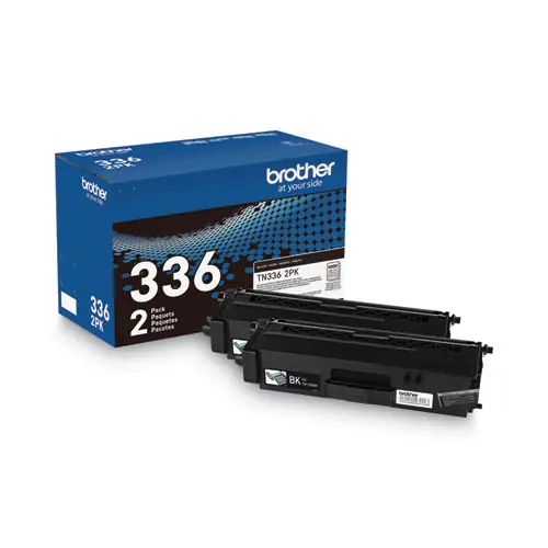 Brother TN3362PK High-Yield Toner Cartridge, Black, 4,000 Page Yield, 2/Pack