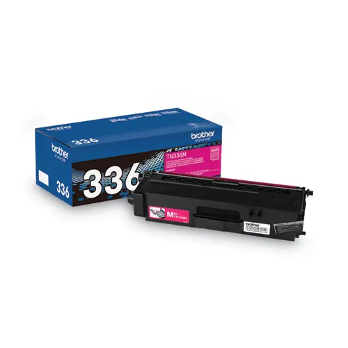 Brother TN336M High-Yield Toner Cartridge, Magenta, 3,500 Page Yield