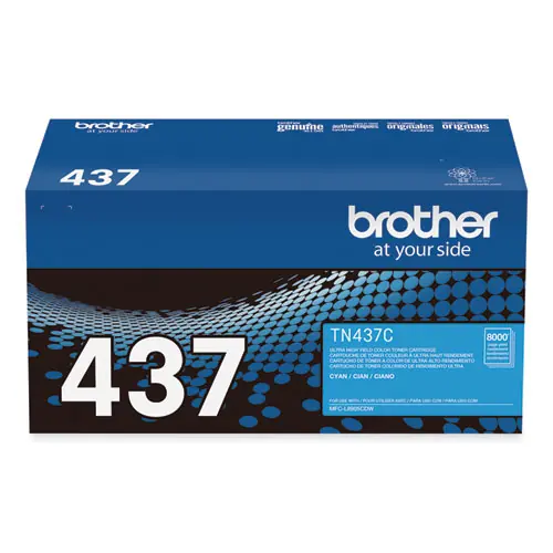 Brother TN437C Ultra High-Yield Toner Cartridge, Cyan, 8,000 Page Yield