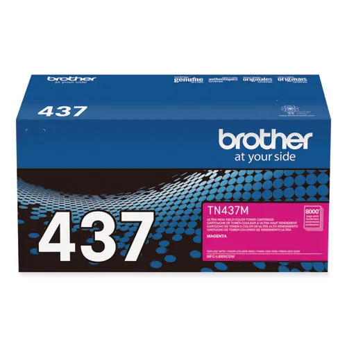 Brother TN437M Ultra High-Yield Toner Cartridge, Magenta, 8,000 Page Yield