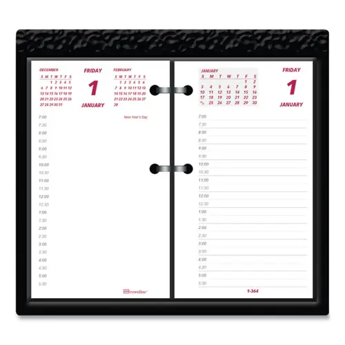 Brownline® Daily Calendar Pad Refill, 6 x 3.5, White/Burgundy/Gray Sheets, 12-Month (Jan to Dec): 2025