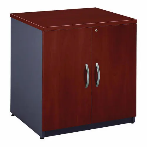 Bush® Series C Collection 30W Storage Cabinet, Graphite Gray/Hansen Cherry
