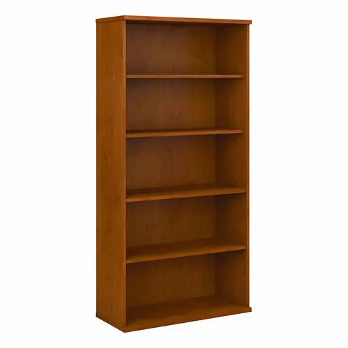 Bush® Series C Collection Five-Shelf Bookcase, Natural Cherry, 35.63"W x 15.38"D x 72.78"H