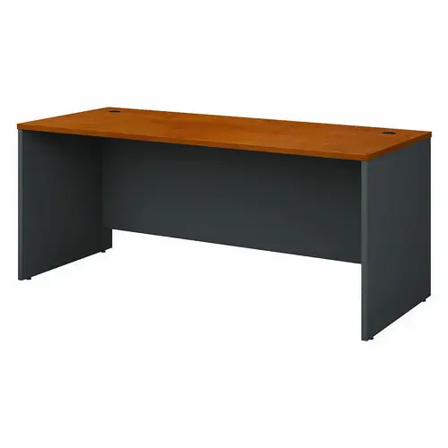 Bush® Series C Collection Desk Shell, Natural Cherry/Graphite Gray, 71.13" x 29.38" x 29.88"