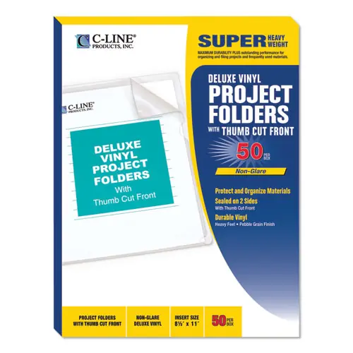C-Line® Deluxe Vinyl Project Folders
