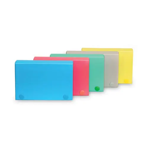 C-Line® Index Card Case, Polypropylene, Assorted Colors, Holds 100 3 x 5 Cards