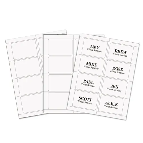 C-Line® Laser Printer Name Badges, White, 200/Box