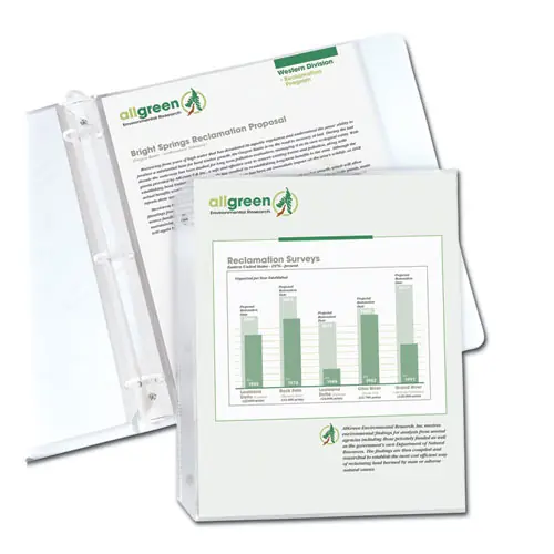 C-Line® Recycled Polypropylene Sheet Protectors, Reduced Glare, 2" Capacity, 11 x 8.5, 100/Box