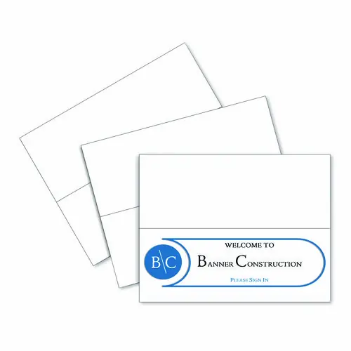 C-Line® Scored Tent Cards, 4.25 x 11, White, 1 Card/Sheet, 50 Sheets/Box