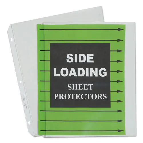 C-Line® Side Loading Polypropylene Sheet Protectors, Clear, 2" Capacity, 11 x 8.5 Inches, 50/Box