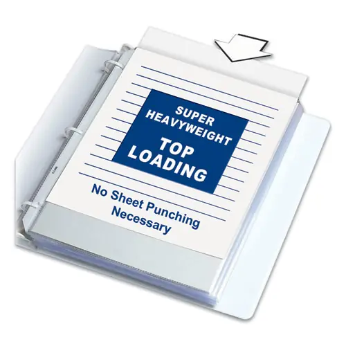 C-Line® Super Heavyweight Poly Sheet Protectors, Non-Glare, 11 x 8.5 Inches, 50/Box