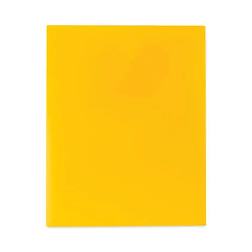 C-Line® Two-Pocket Heavyweight Poly Portfolio Folder, Yellow, 11 x 8.5, 25/Box