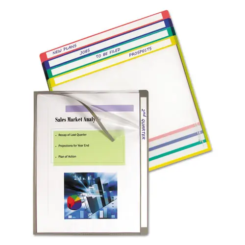 C-Line® Write-On Project Folders, Straight Tab, Letter Size, Assorted Colors, 25/Box