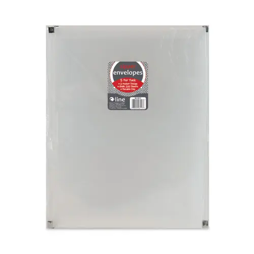 C-Line® Zip 'N Go Reusable Envelope with Outer Pocket, 1" Capacity, 2 Sections, Clear, 3/Pack