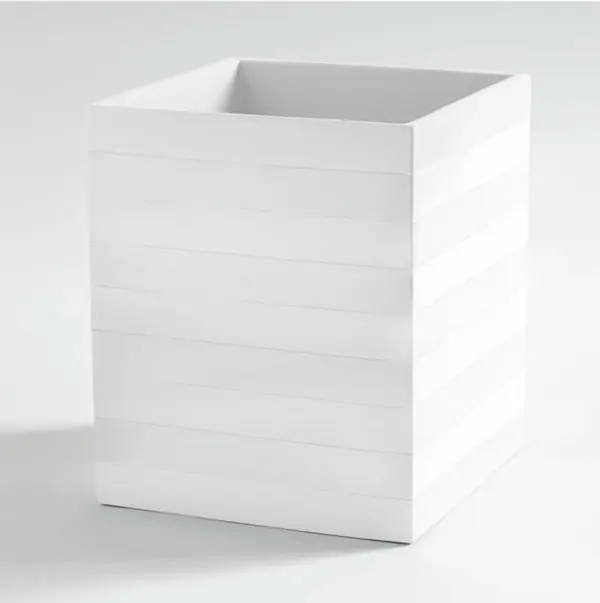 Cabana Wastebasket – White