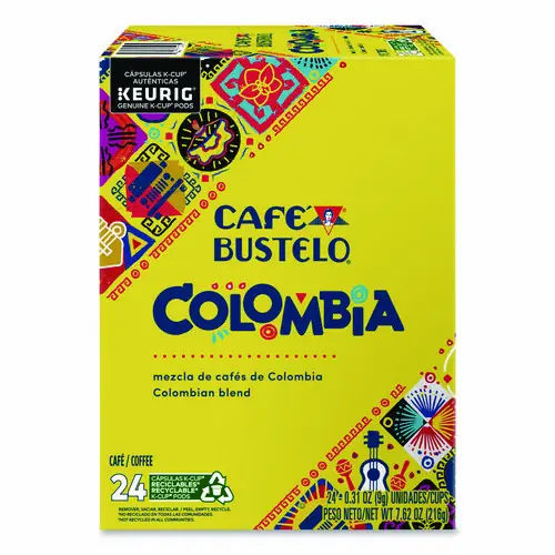 Café Bustelo 100 Percent Colombian K-Cups, 24/Box