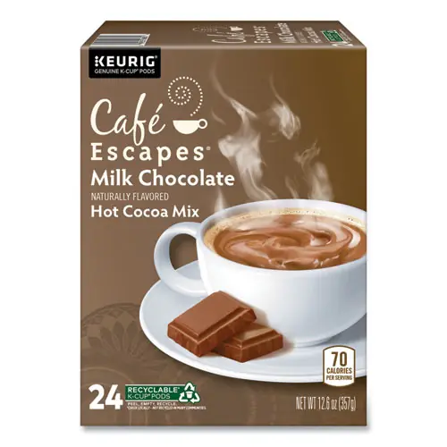 Café Escapes® Milk Chocolate Hot Cocoa K-Cups, 24/Box