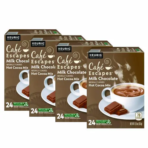 Café Escapes® Milk Chocolate Hot Cocoa K-Cups®, 96/Carton