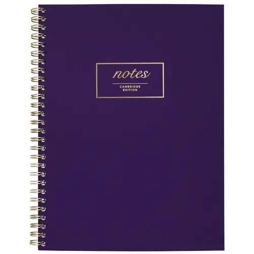 Cambridge® Jewel Tone Notebook, 1-Subject, Wide/Legal Rule, Jewel Tone Purple Cover, 80 Sheets, 9.5" x 7.25"
