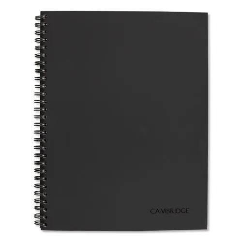Cambridge® Wirebound Guided Business Notebook, Action Planner Project-Management Format, Dark Gray Cover, 9.5" x 7.5", 80 Sheets