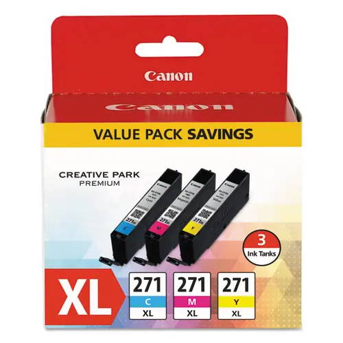 Canon® 0337C005 (CLI-271XL) High-Yield Ink, Cyan/Magenta/Yellow