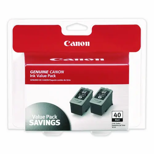 Canon® 0615B013 (40) Ink, Black, 2/Pack