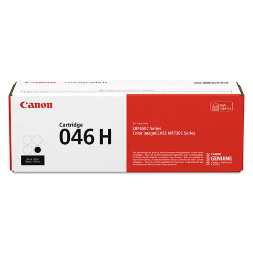 Canon® 1254C001 (046) High-Yield Toner Cartridge, Black, 6,300 Page-Yield