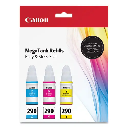Canon® 1596C005 (GI-290) Ink, Cyan/Magenta/Yellow, 3/Pack