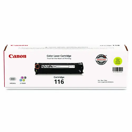Canon® 1977B001 (116) Toner Cartridge, Yellow, 1,500 Page-Yield