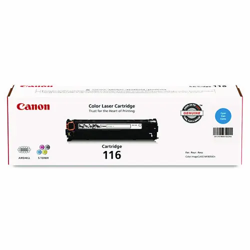 Canon® 1979B001 (116) Toner Cartridge, Cyan, 1,500 Page-Yield