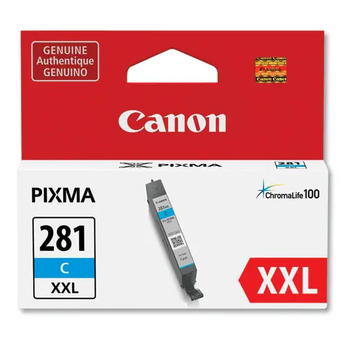 Canon® 1980C001 (CLI-281XXL) ChromaLife100 Ink, Cyan