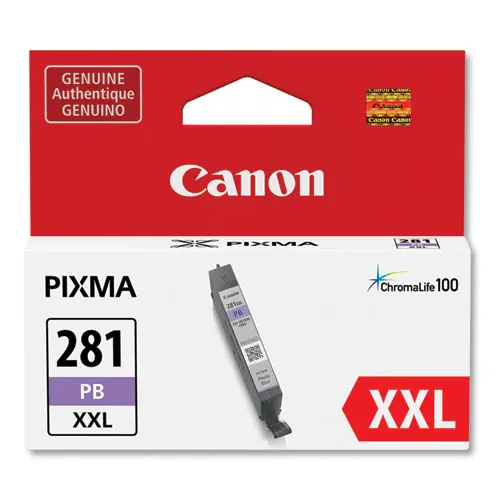 Canon® 1984C001 (CLI-281XXL) ChromaLife100 Ink, Photo Blue
