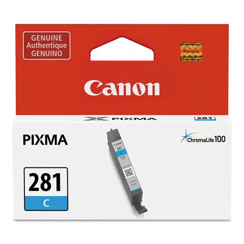 Canon® 2088C001 (CLI-281) ChromaLife100+ Ink Cartridge, Cyan, 259 Page Yield