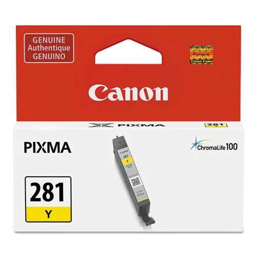 Canon® 2090C001 (CLI-281) ChromaLife100+ Ink, 259 Page-Yield, Yellow