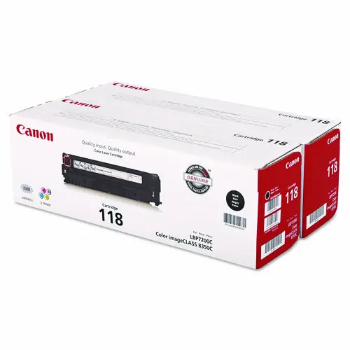 Canon® 2662B004 (118) Toner, 3,400 Page-Yield, Black, 2/Pack