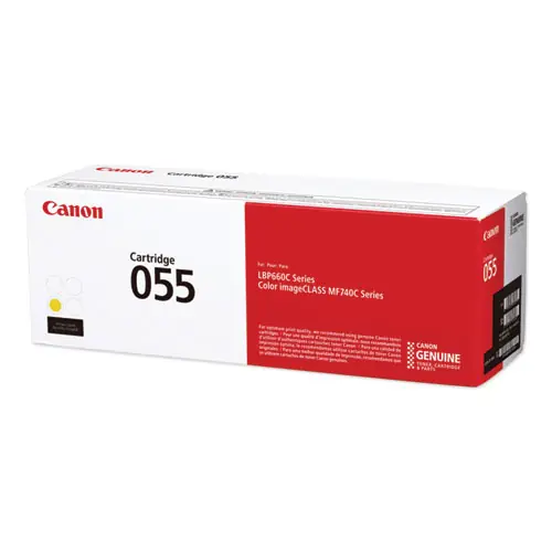 Canon® 3013C001 (055) Yellow Toner Cartridge, 2,100 Page Yield