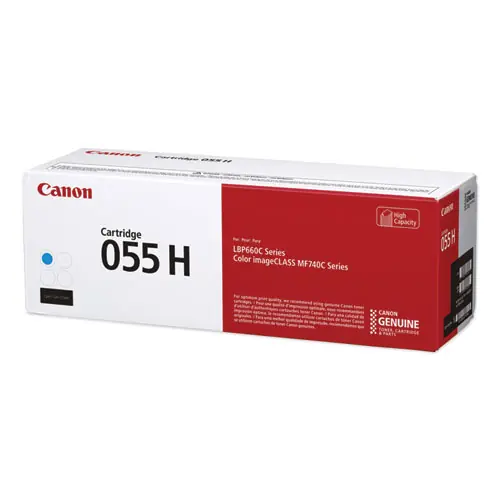 Canon® 3019C001 (055H) High-Yield Toner Cartridge, Cyan, 5,900 Page Yield