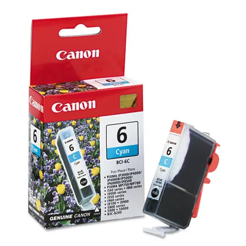 Canon® 4706A003 (BCI-6) Ink Cartridge, Cyan, 370 Page-Yield